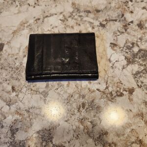 Elegant Black Leather Card Holder